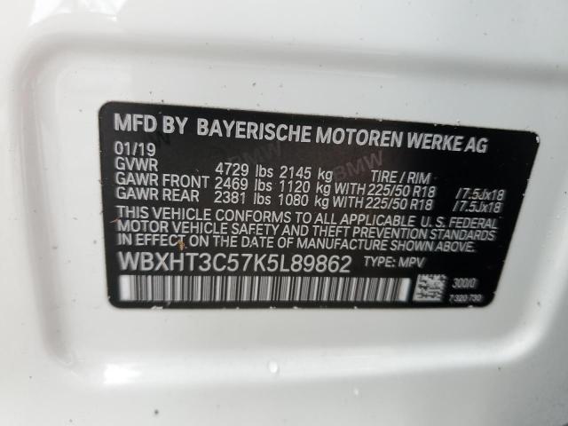 VIN WBXHT3C57K5L89862 2019 BMW X1, Xdrive28I no.13