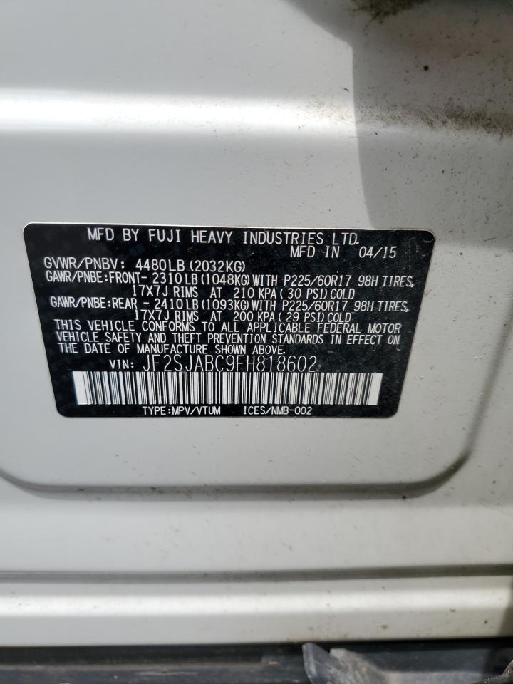 JF2SJABC9FH818602 2015 Subaru Forester 2.5I