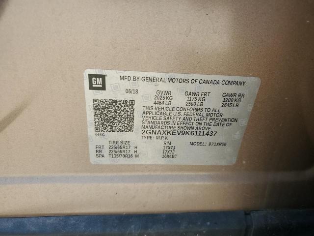 2019 CHEVROLET EQUINOX LT - 2GNAXKEV9K6111437