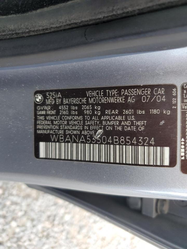 WBANA53504B854324 2004 BMW 525 I