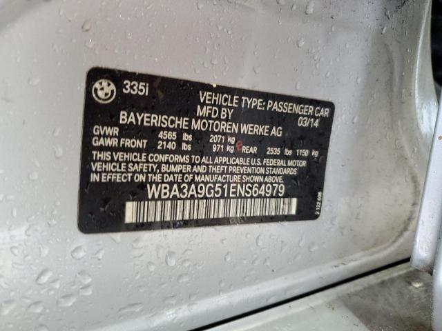 VIN WBA3A9G51ENS64979 2014 BMW 3 Series, 335 I no.13