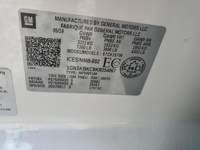 2019 CHEVROLET TAHOE K150 - 1GNSKBKC8KR354067