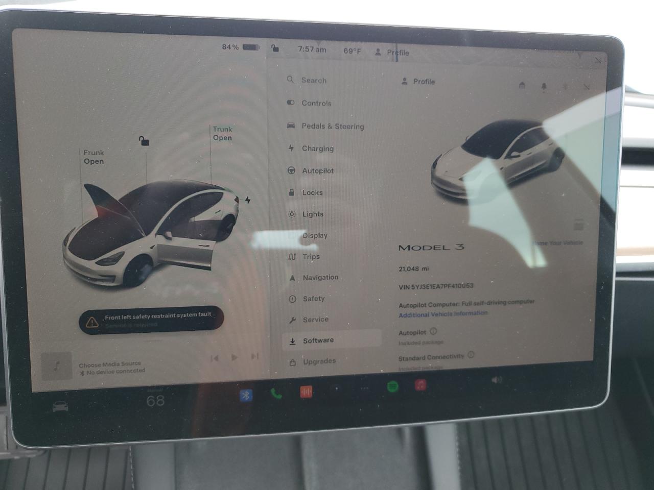 2023 Tesla Model 3 vin: 5YJ3E1EA7PF410053