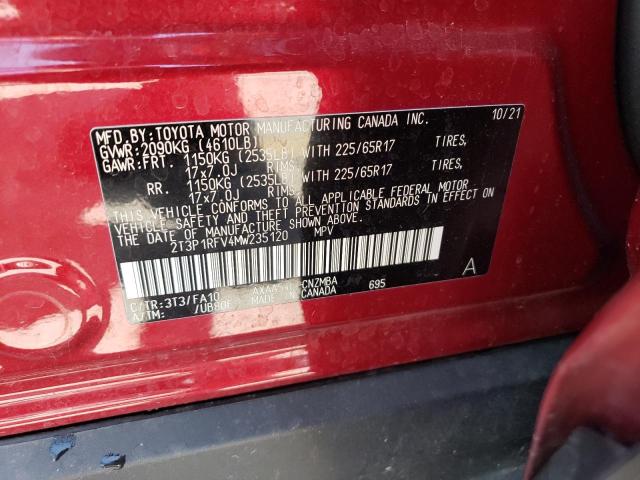 VIN 2T3P1RFV4MW235120 2021 Toyota RAV4, Xle no.14