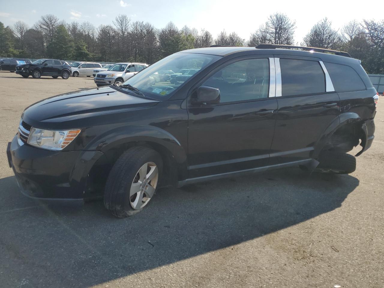 DODGE JOURNEY SX 2012 black 4dr spor flexible fuel 3C4PDCBGXCT373049 photo #1