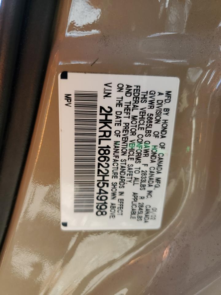 2HKRL18622H549198 2002 Honda Odyssey Ex