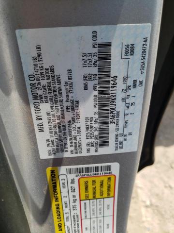 VIN 3FA6P0LU9KR119646 2019 Ford Fusion, SE no.12