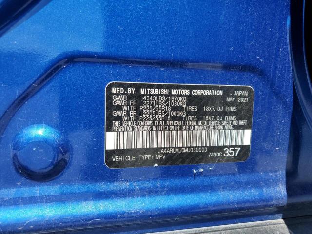 2021 Mitsubishi Outlander Sport Es VIN: JA4ARUAU0MU030000 Lot: 60942904