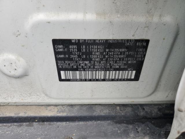 2016 SUBARU OUTBACK 2. - 4S4BSAFC8G3311190