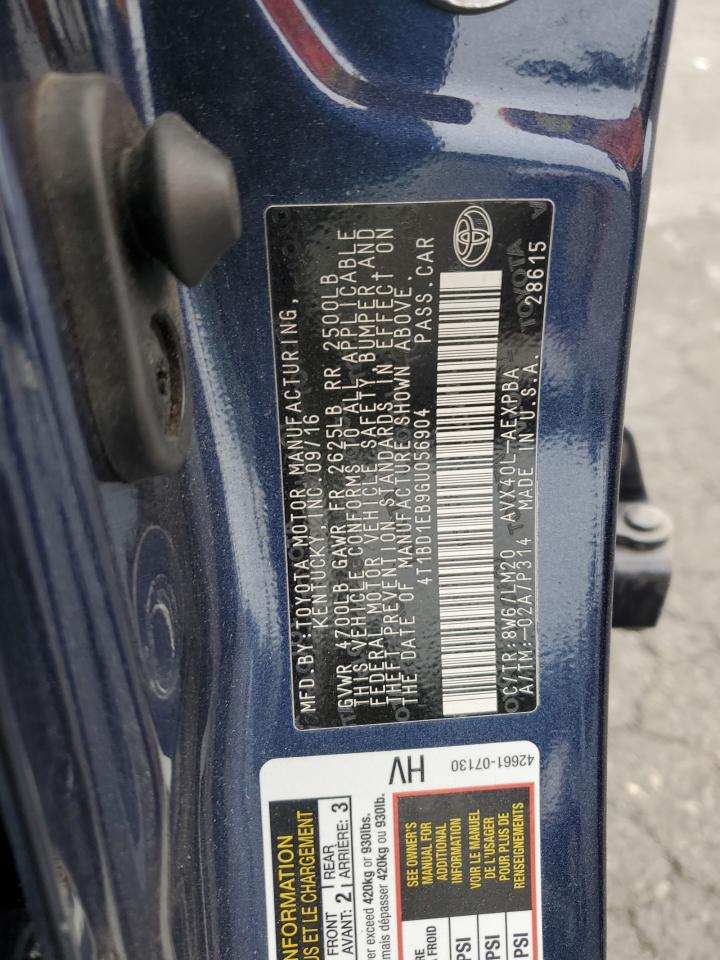 4T1BD1EB9GU056904 2016 Toyota Avalon Hybrid