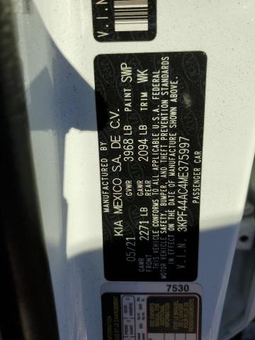 2021 Kia Forte Gt VIN: 3KPF44AC4ME375997 Lot: 61408494