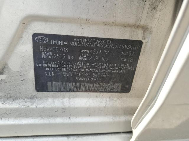 2009 Hyundai Sonata Gls VIN: 5NPET46C49H542790 Lot: 62256754