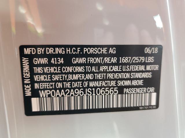 VIN WP0AA2A96JS106565 2018 Porsche 911, Carrera no.13