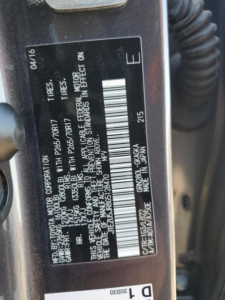 JTEZU5JR8G5128470 2016 Toyota 4Runner Sr5