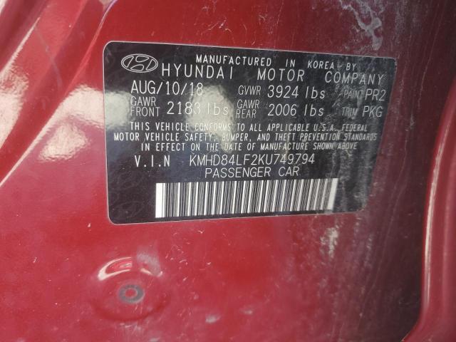 2019 HYUNDAI ELANTRA SE - KMHD84LF2KU749794