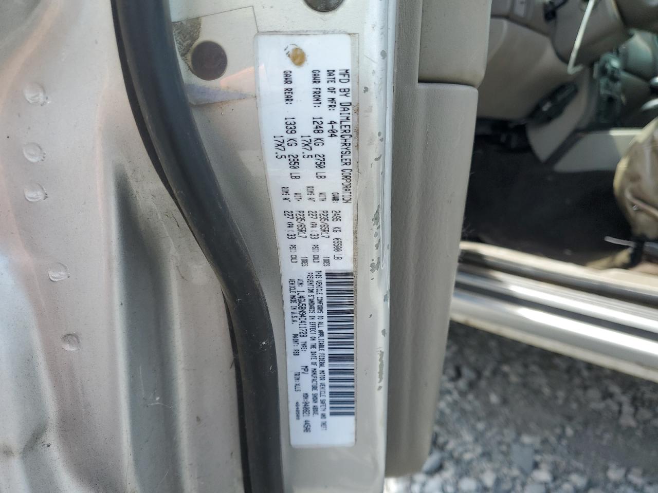 1J4GW58N94C411728 2004 Jeep Grand Cherokee Limited