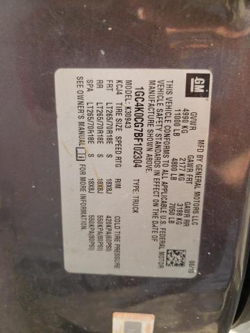 2011 Chevrolet Silverado K3500 Lt VIN: 1GC4K0CG7BF102304 Lot: 61933464