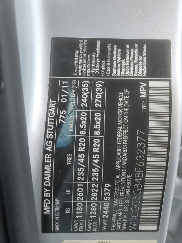 WDCGG5GB4BF632377 2011 Mercedes-Benz Glk 350