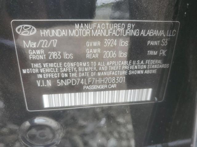 2017 HYUNDAI ELANTRA SE - 5NPD74LF7HH208301