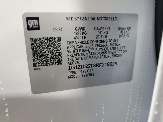 2024 Chevrolet Malibu Lt VIN: 1G1ZD5ST8RF219629 Lot: 61469894