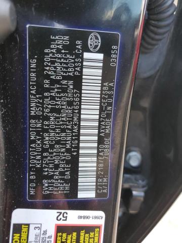 VIN 4T1G11AK3MU465657 2021 Toyota Camry, SE no.13