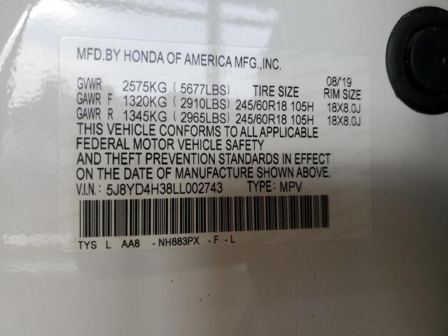 2020 ACURA MDX - 5J8YD4H38LL002743
