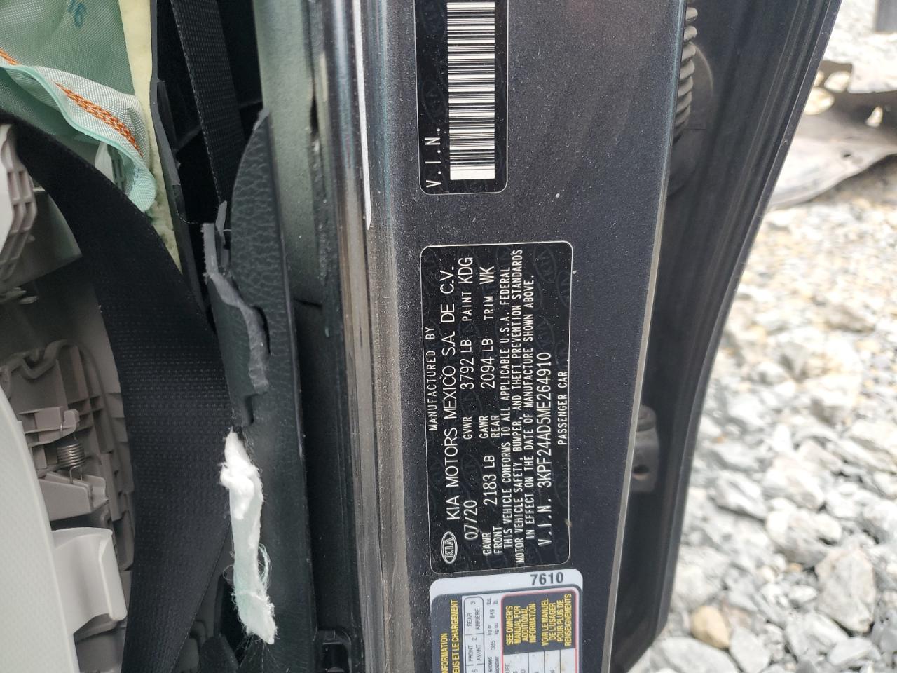 3KPF24AD5ME264910 2021 Kia Forte Fe