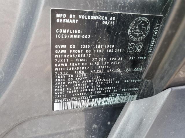 2016 VOLKSWAGEN TIGUAN COM WVGJV7AX7GW534271