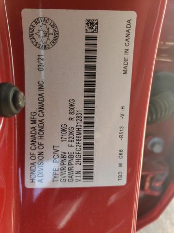 2021 HONDA CIVIC SPOR - 2HGFC2F86MH012831