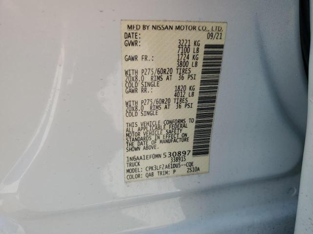 2021 Nissan Titan Sv VIN: 1N6AA1EF0MN530897 Lot: 62826404