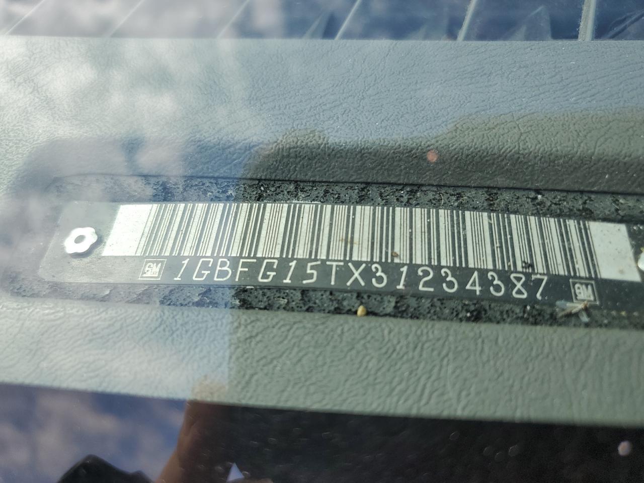 1GBFG15TX31234387 2003 Chevrolet Express G1500