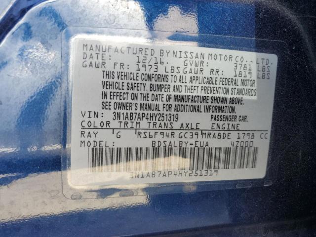 2017 Nissan Sentra S VIN: 3N1AB7AP4HY251319 Lot: 61757364