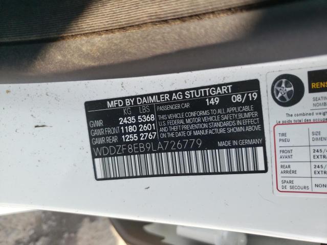 2020 MERCEDES-BENZ E 350 4MAT - WDDZF8EB9LA726779
