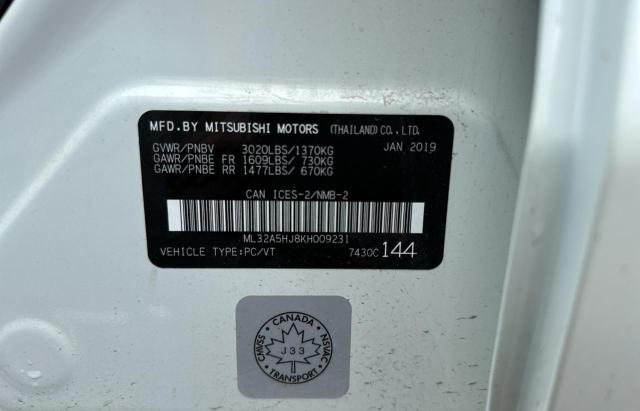 2019 MITSUBISHI MIRAGE LE ML32A5HJ8KH009231