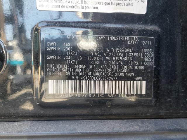 2012 Subaru Outback 3.6R Limited VIN: 4S4BRDLC2C2242627 Lot: 61557884