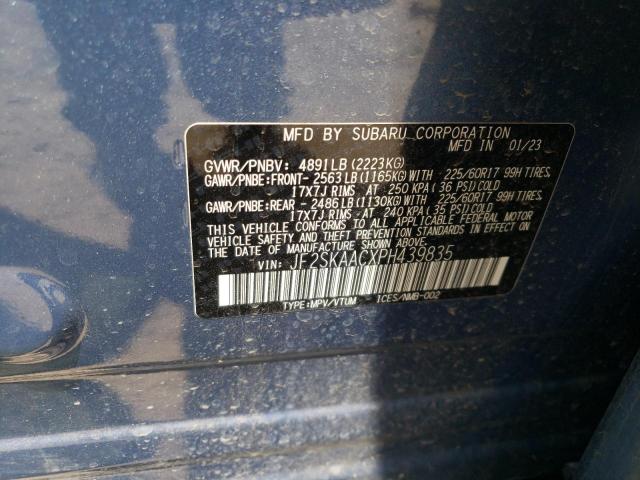 2023 SUBARU FORESTER JF2SKAACXPH439835