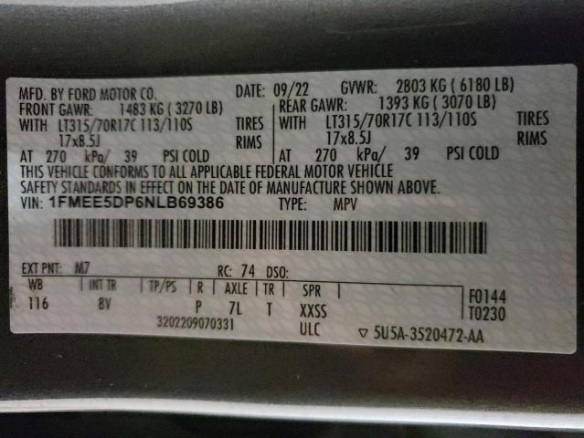 2022 FORD BRONCO BAS - 1FMEE5DP6NLB69386