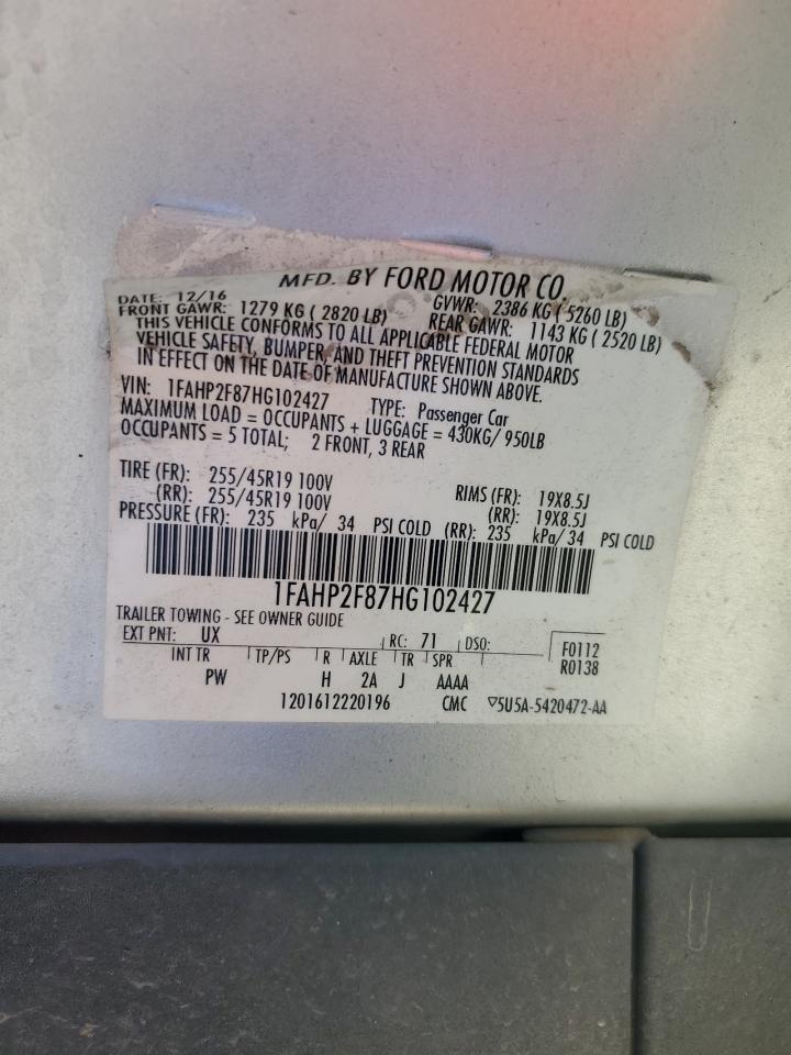 1FAHP2F87HG102427 2017 Ford Taurus Limited