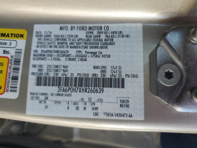 VIN 3FA6P0H7XHR260639 2017 Ford Fusion, SE no.13