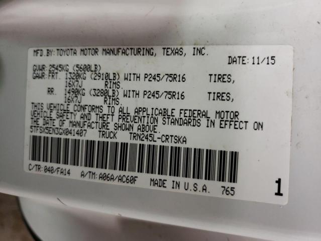 2016 TOYOTA TACOMA ACC - 5TFSX5EN3GX041407
