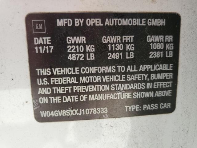 2018 BUICK REGAL TOUR W04GV8SXXJ1078333