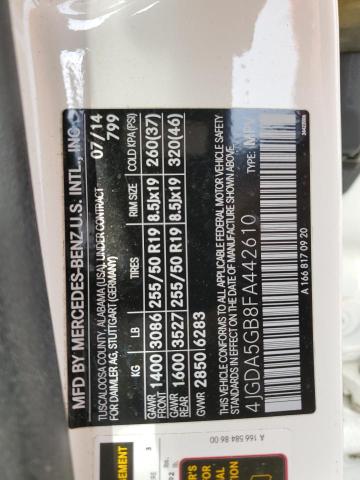 2015 MERCEDES-BENZ ML 400 4MA - 4JGDA5GB8FA442610