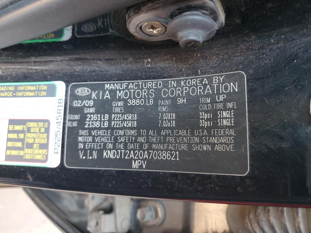 KNDJT2A20A7038621 2010 Kia Soul +