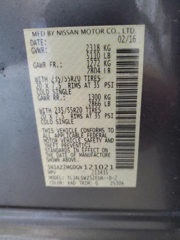 2016 NISSAN MURANO S - 5N1AZ2MG0GN121021