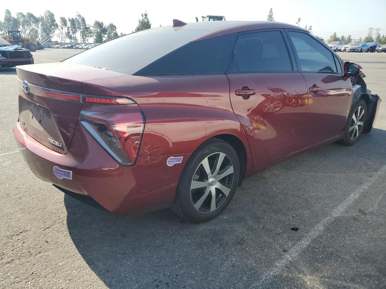 TOYOTA MIRAI 2019 burgundy  hydrogen fuel cell JTDBVRBD7KA006017 photo #4