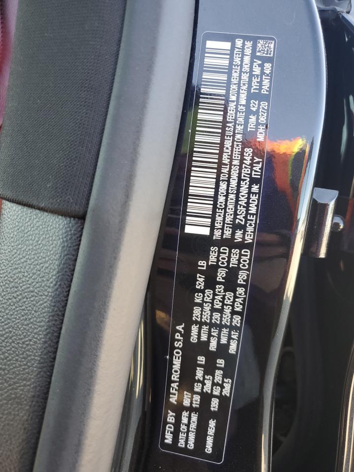 ZASFAKNN5J7B74458 2018 Alfa Romeo Stelvio Ti Sport