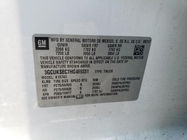 2017 CHEVROLET SILVERADO - 3GCUKSEC7HG469331
