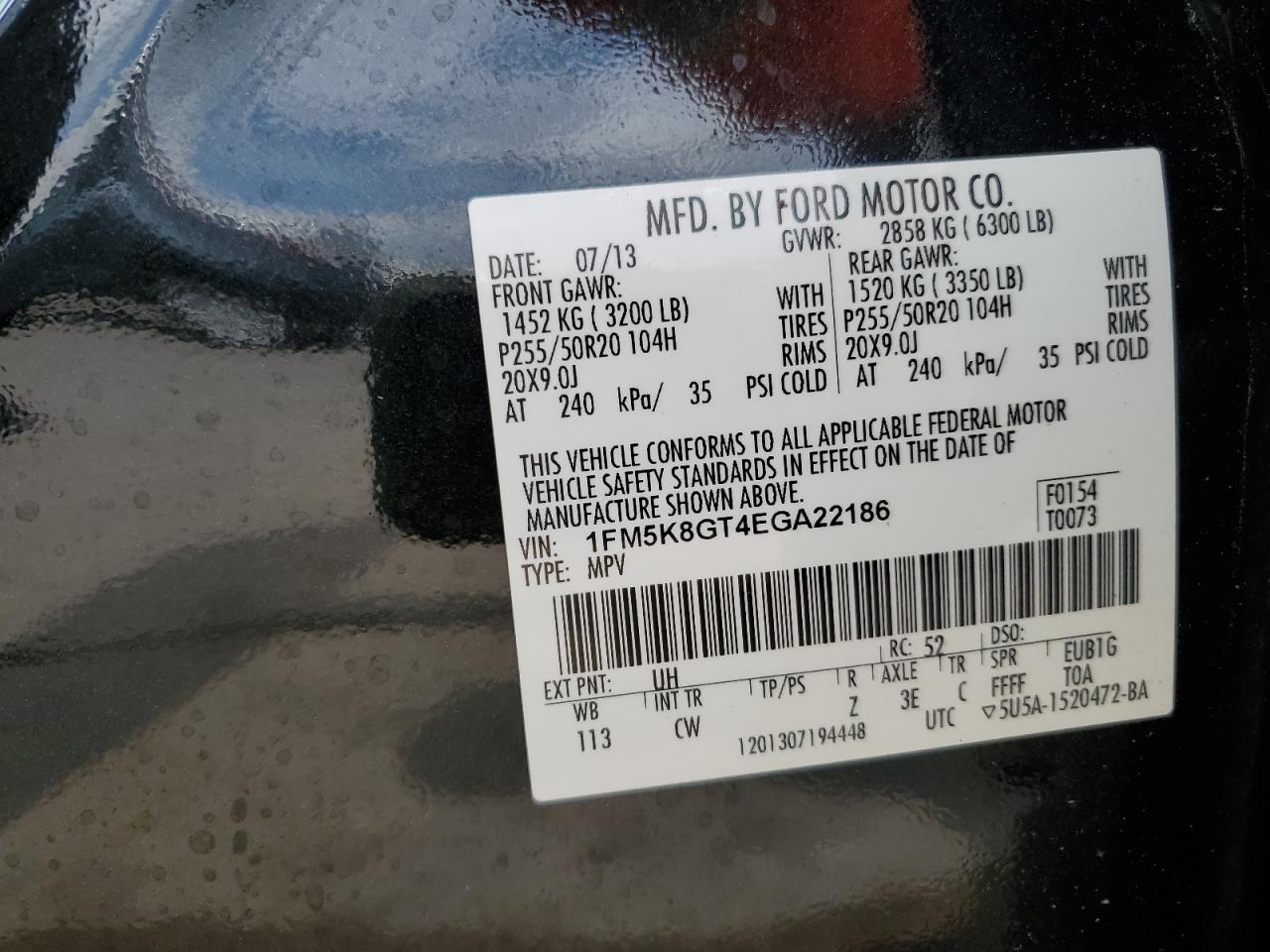 1FM5K8GT4EGA22186 2014 Ford Explorer Sport