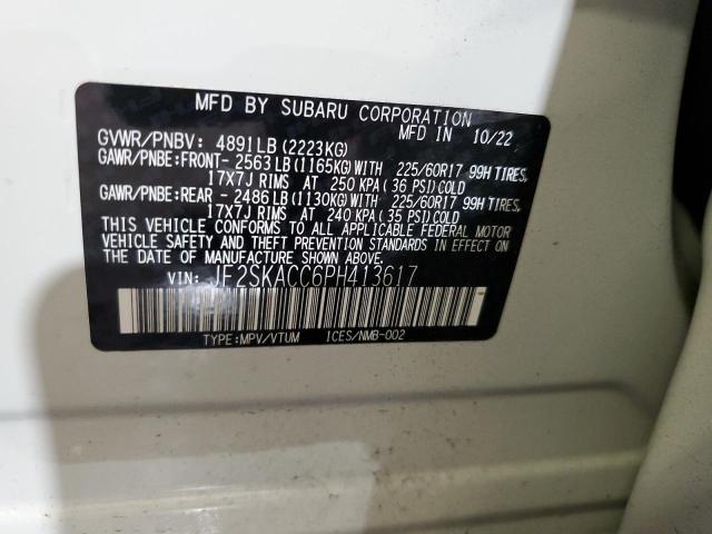 2023 SUBARU FORESTER JF2SKACC6PH413617