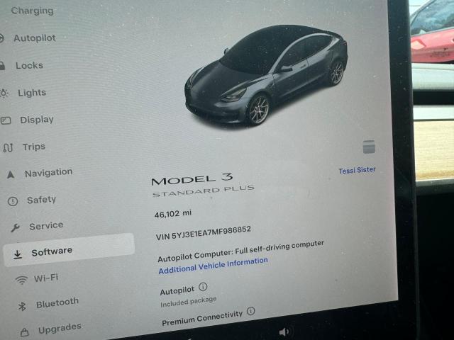 2021 Tesla Model 3 VIN: 5YJ3E1EA7MF986852 Lot: 63609694